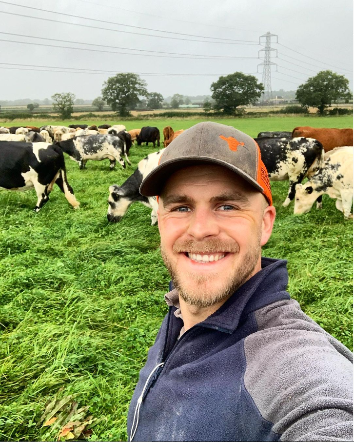 James Herrick of Baldys Farm with cattle