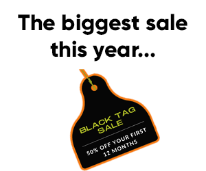Black tag sale offer