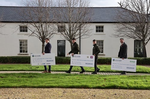 AgTechUCD Prize AgTech startups men holding cheques