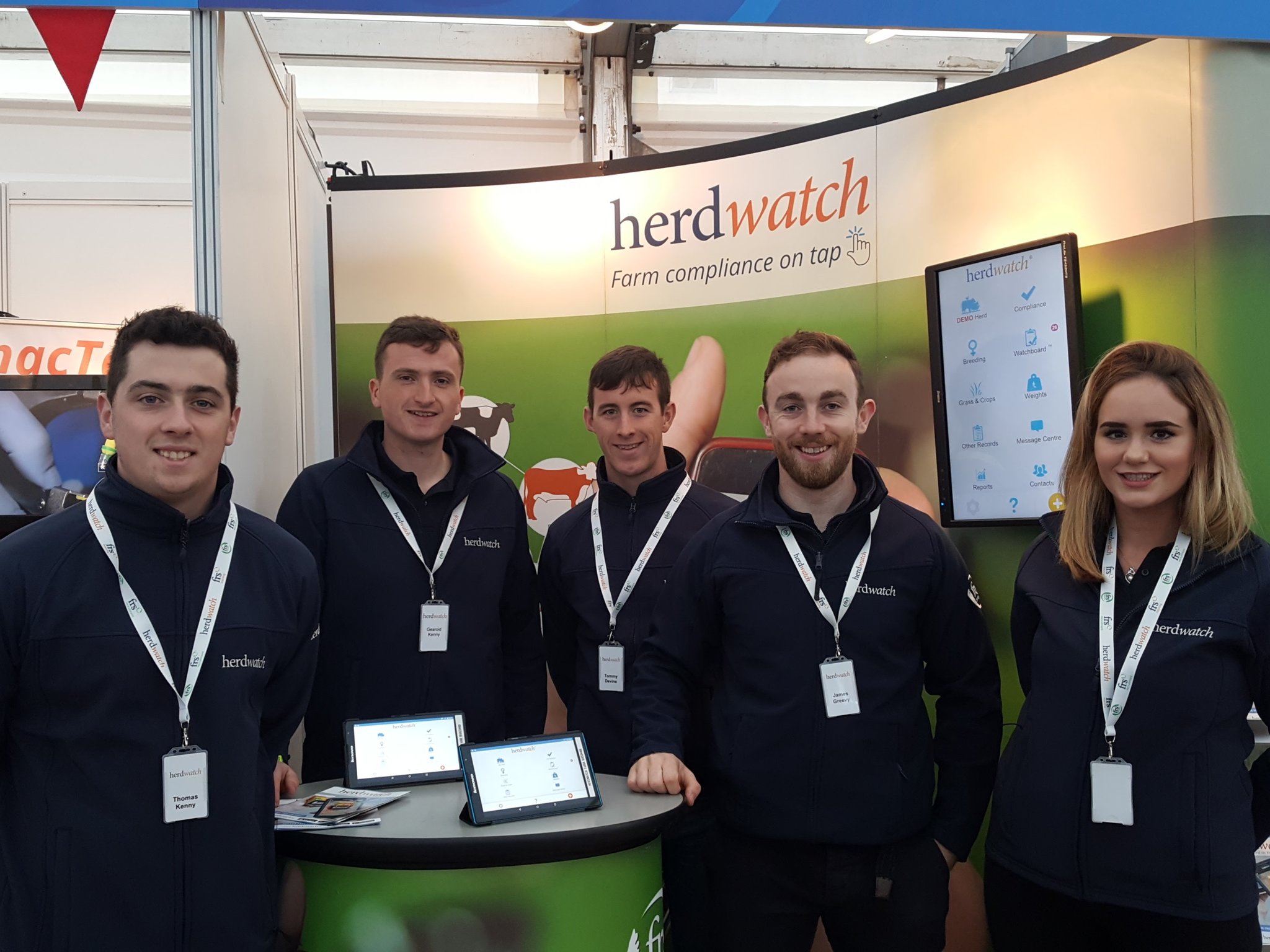 Herdwatch team at event old logo