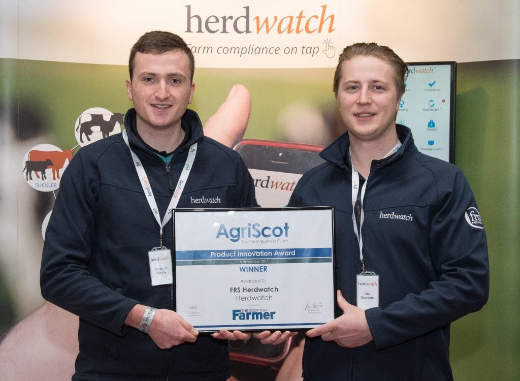 Herdwatch team at AgriScot Award winner Old logo