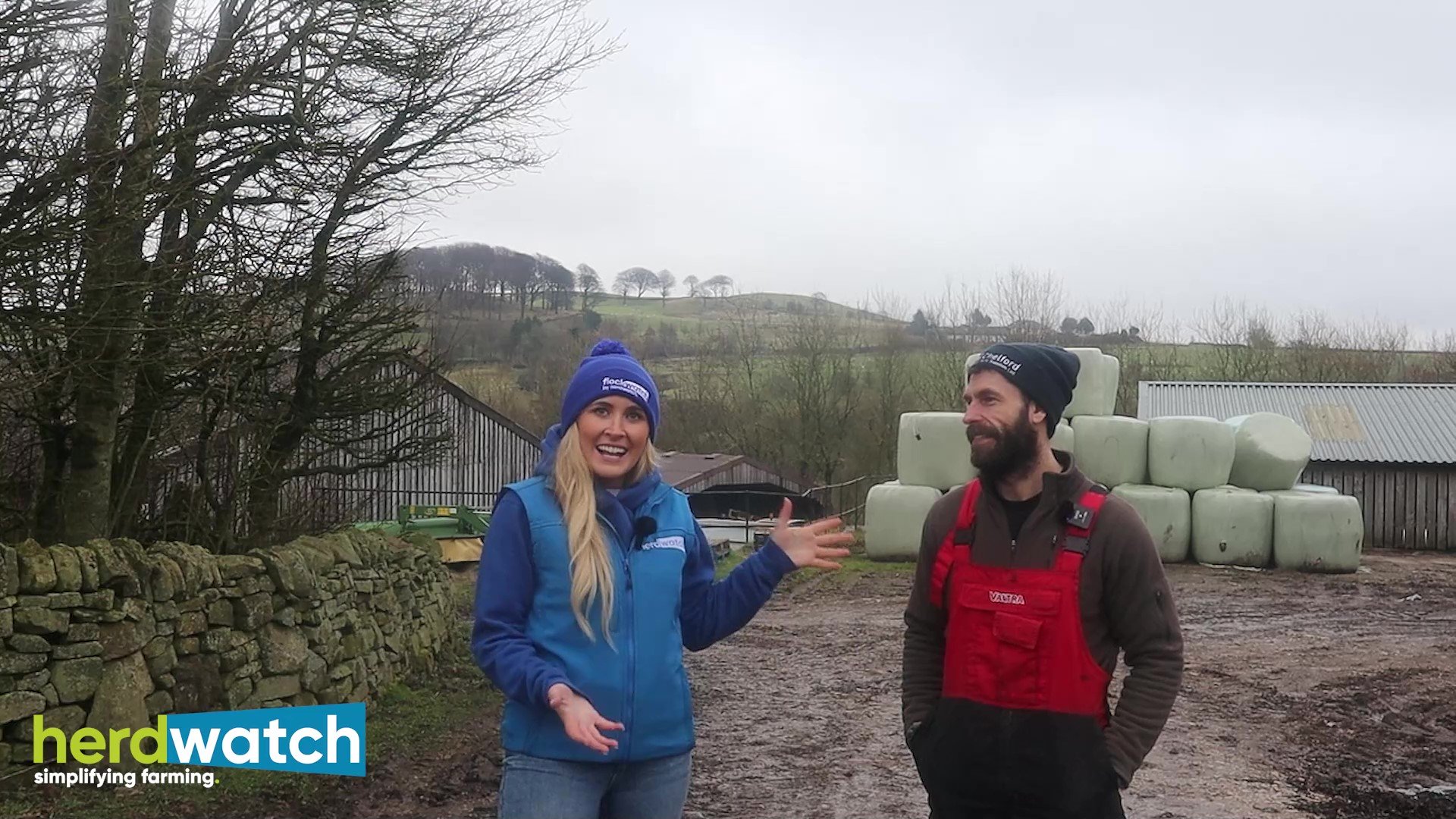 two farmers outside katie and kelvin